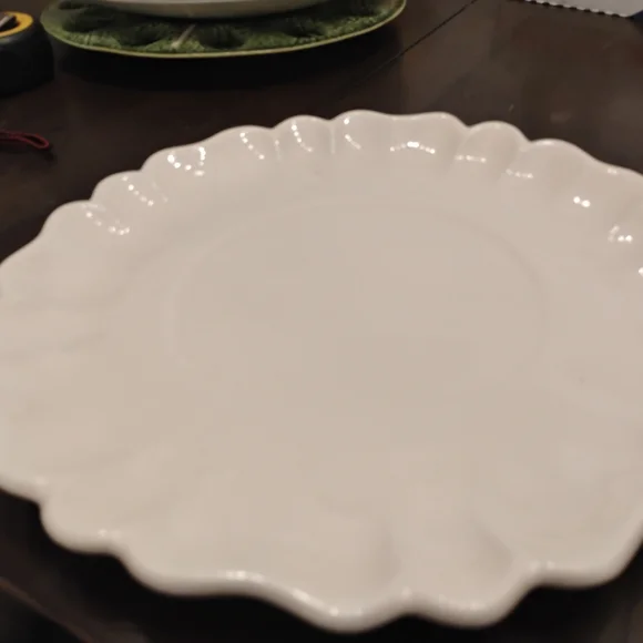 12.5 Inch Handmade White Platter - Picture 1 of 2